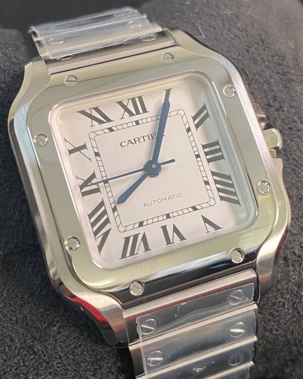 Cartier Santos de Cartier - 2024 - 35.1 mm Steel Case - White Roman Dial - WSSA0029 *FULL SET* - Image 10