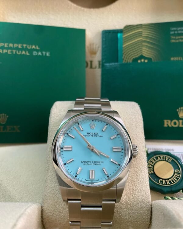 Rolex Steel Oyster Perpetual 36 - 2024 - Domed Bezel - “Tiffany” Turquoise Dial - Oyster Bracelet - 126000 *FULL SET*