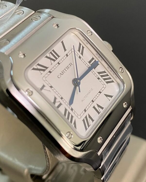 Cartier Santos de Cartier - 2024 - 35.1 mm Steel Case - White Roman Dial - WSSA0029 *FULL SET* - Image 8