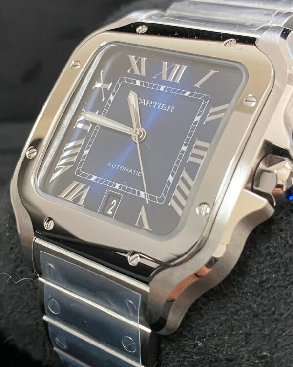 2024 Santos de Cartier Large - 39.8 mm Steel Case - Blue Roman Dial - WSSA0071 *FULL SET* - Image 7