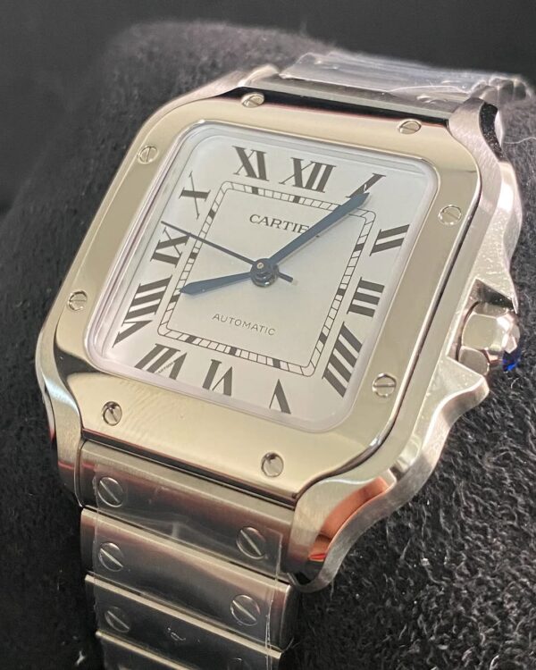 Cartier Santos de Cartier - 2024 - 35.1 mm Steel Case - White Roman Dial - WSSA0029 *FULL SET* - Image 6