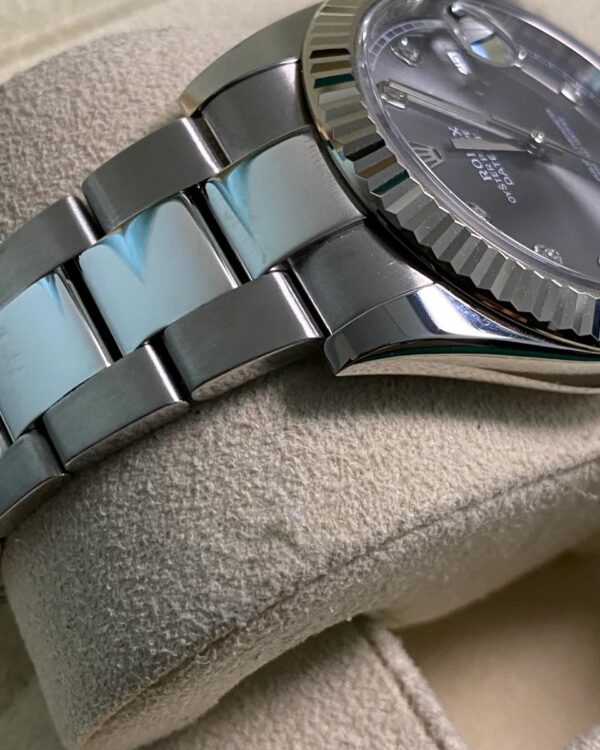 Rolex Steel Datejust 41 - 2023 - Fluted Bezel - Rhodium Diamond Dial - Oyster Bracelet - 126334 *FULL SET* - Image 10