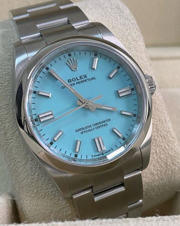 Rolex Steel Oyster Perpetual 36 - 2024 - Domed Bezel - “Tiffany” Turquoise Dial - Oyster Bracelet - 126000 *FULL SET* - Image 6