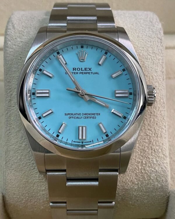 Rolex Steel Oyster Perpetual 36 - 2024 - Domed Bezel - “Tiffany” Turquoise Dial - Oyster Bracelet - 126000 *FULL SET* - Image 3