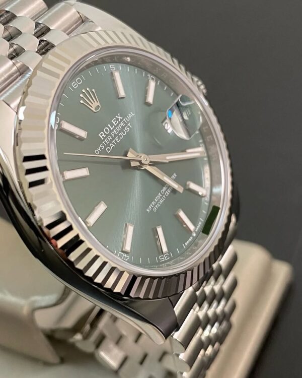 Rolex Steel Datejust 41 - 2025 - Fluted Bezel - Mint Green Dial - Jubilee Bracelet - 126334 *FULL SET* - Image 5