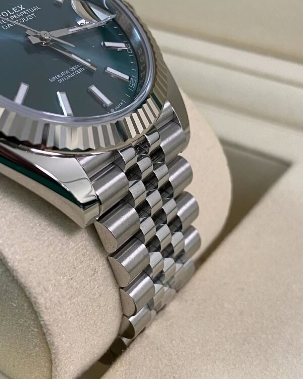 Rolex Steel Datejust 41 - 2025 - Fluted Bezel - Mint Green Dial - Jubilee Bracelet - 126334 *FULL SET* - Image 4