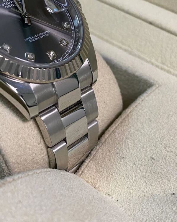 Rolex Steel Datejust 41 - 2023 - Fluted Bezel - Rhodium Diamond Dial - Oyster Bracelet - 126334 *FULL SET* - Image 5