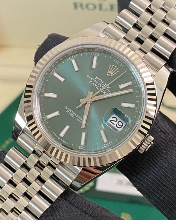 Rolex Steel Datejust 41 - 2025 - Fluted Bezel - Mint Green Dial - Jubilee Bracelet - 126334 *FULL SET* - Image 2