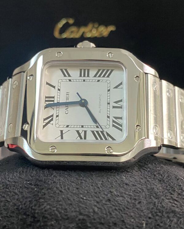 Cartier Santos de Cartier - 2024 - 35.1 mm Steel Case - White Roman Dial - WSSA0029 *FULL SET* - Image 3